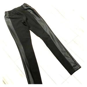 Club Monaco patent leather trimmed leggings size 0